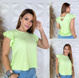 Blusa Con Lazo En Escote De Espalda